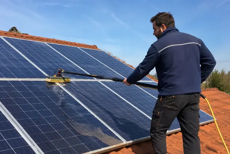 Nettoyage et entretien de panneaux solaires à Saint-Martin-de-Valgalgues